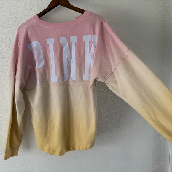 PINK Victoria Secret Oversized Sweatshirt Ombre Dip Dye Small Streetwear Y2K - Picture 7 of 15
